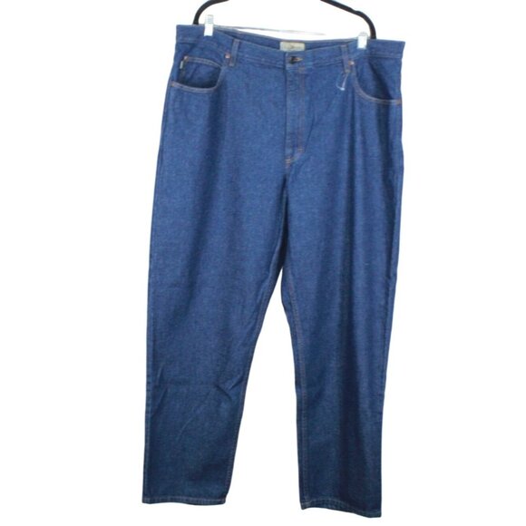 LL Bean Double L Jeans Relaxed Fit Straight Leg Cotton Stonewashed 42x32 - Picture 1 of 11